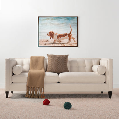 Jack Sky Neutral Beige Tufted Tuxedo Sofa – 84" 3-Seat Sofa with Bolster Pillows