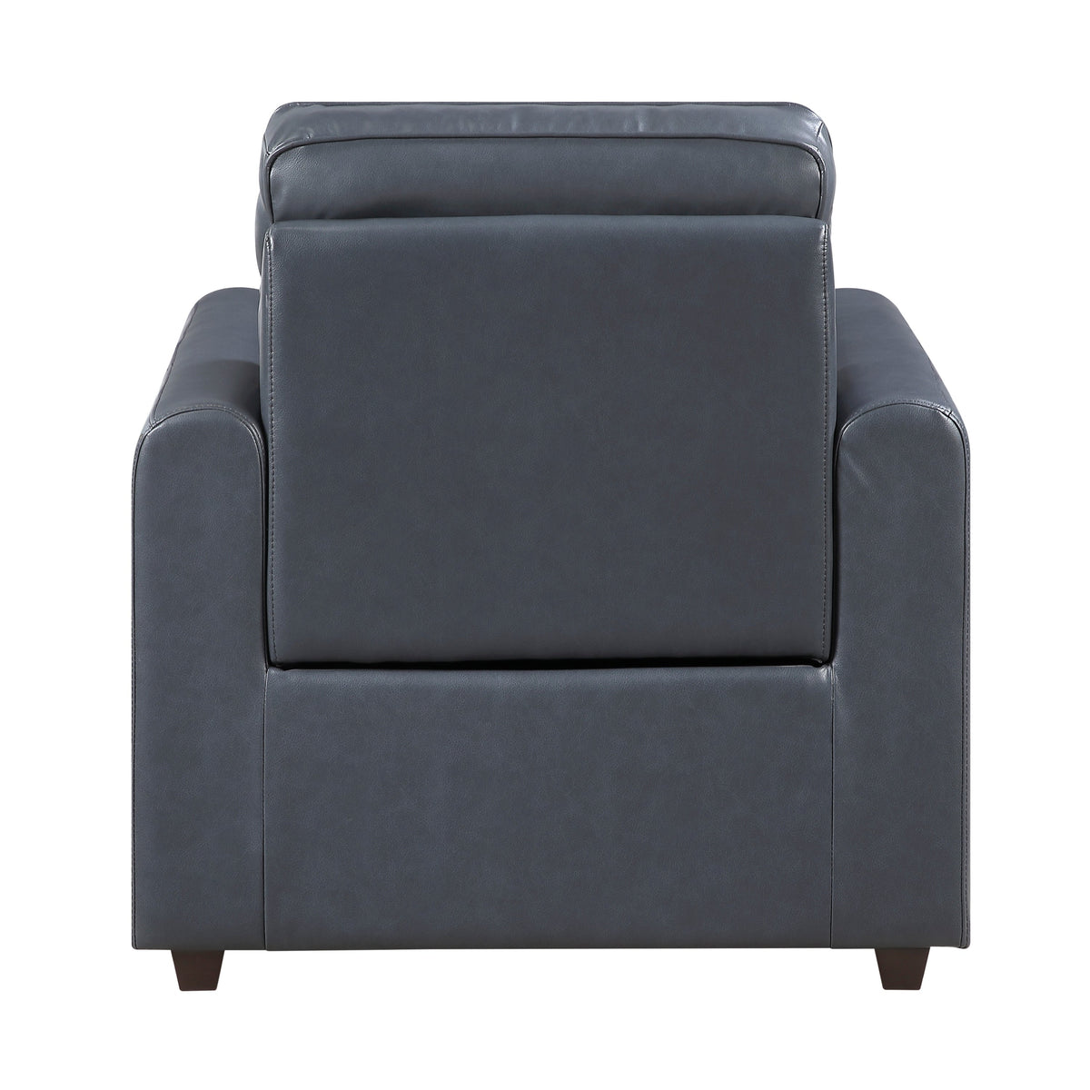 Ardley power reclining sofa, loveseat and chair set in navy faux leather