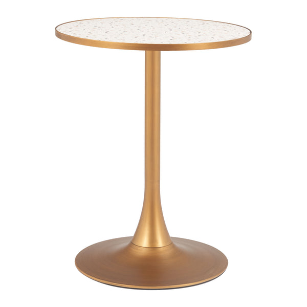 Bite Bistro Table in Beige & Gold