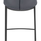 Magnus Barstool (Set of 2) in Dark Gray & Black