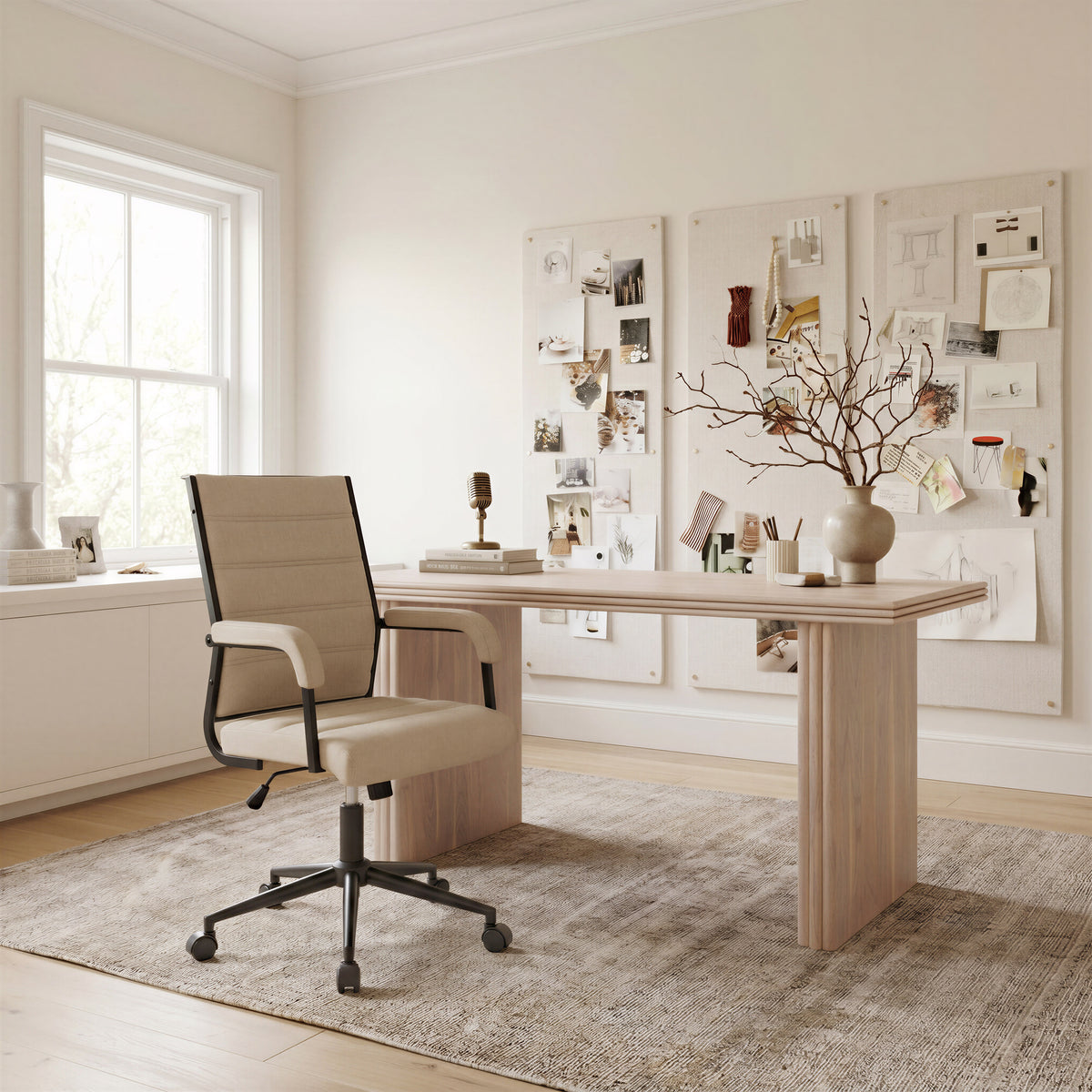 Auction Office Chair in Beige