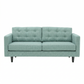 Talmadge Velvet Sofa – 92" Classic American Sofa - Leslie Robins Egg - Fabric (2)