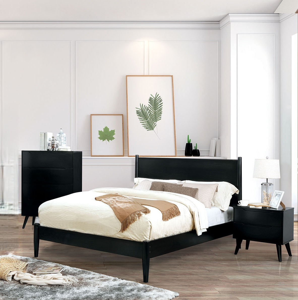 Linden Mid-Century Wood Platform Bedroom Set