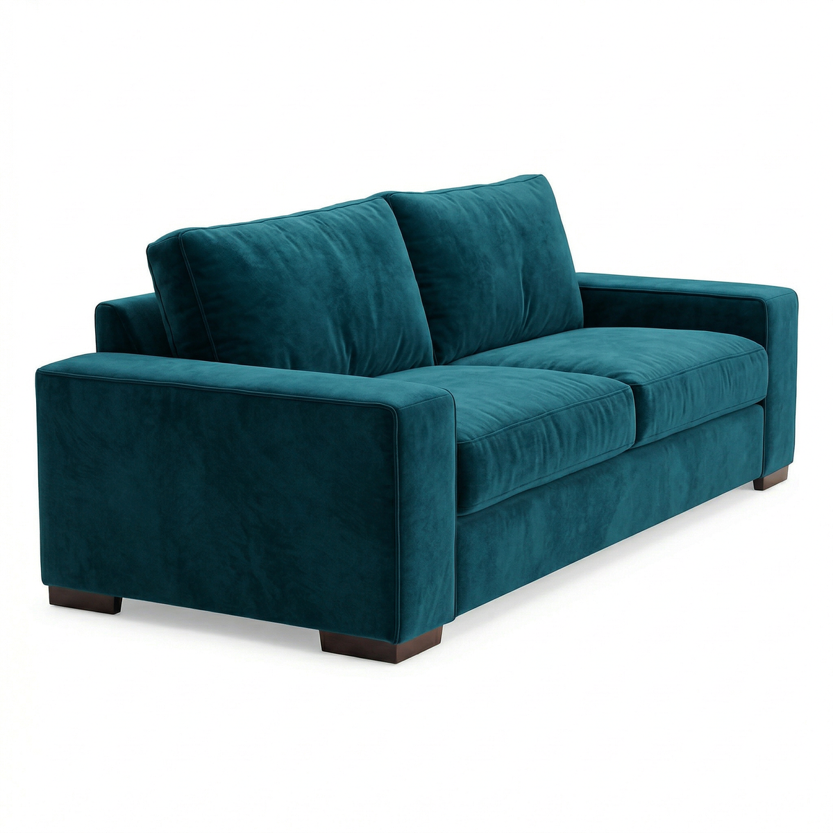 Modena Sofa 92" – Made in USA Square-Arm Sofa (7 Fabrics) - Hepburn Teal - Fabric (9)