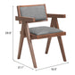 Delhi Gray & Walnut Dining Chair (Set of 2)