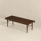 Banco Mid-Century moderno de madera maciza 'Mia'