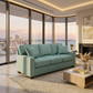 Clifford 2-Arm Sofa – Handcrafted in the USA, Custom Fabric Options - Leslie Robins Egg - Fabric (8)