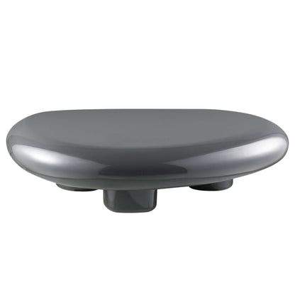 Charlene Gray High Gloss Coffee Table – 46” Contemporary Low Profile Table, sleek gray decorative coffee table.