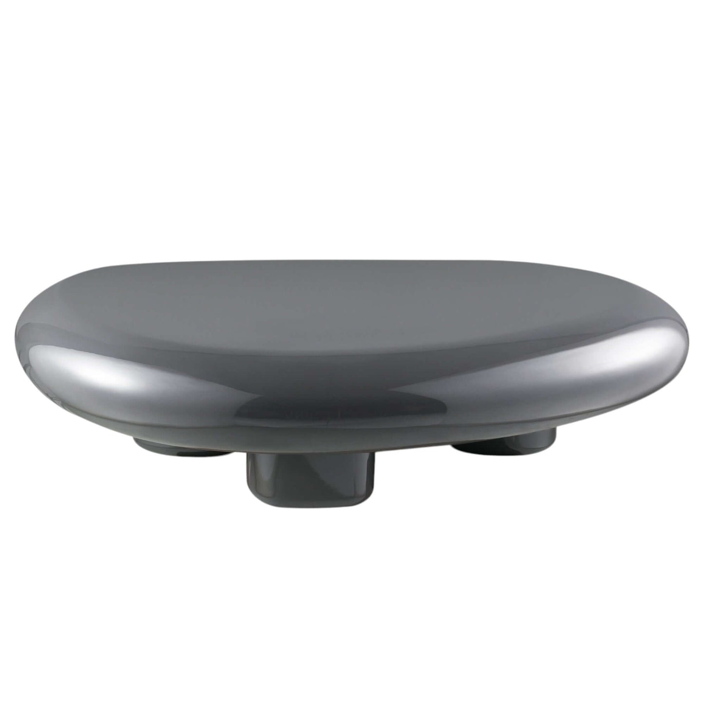 Charlene Gray High Gloss Coffee Table – 46” Contemporary Low Profile Table, sleek gray decorative coffee table.