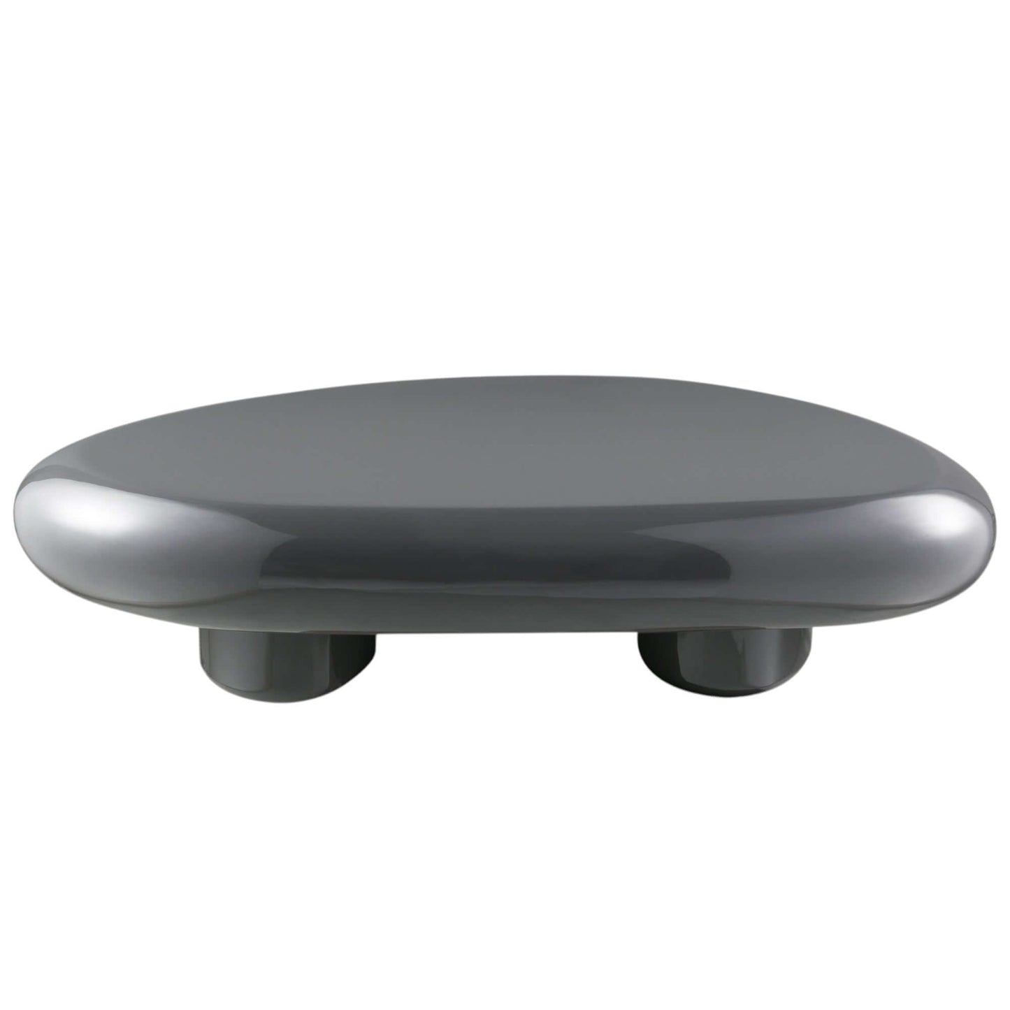 Charlene Gray High Gloss Coffee Table – 46” Contemporary Low Profile Table with sleek gray finish and modern design.