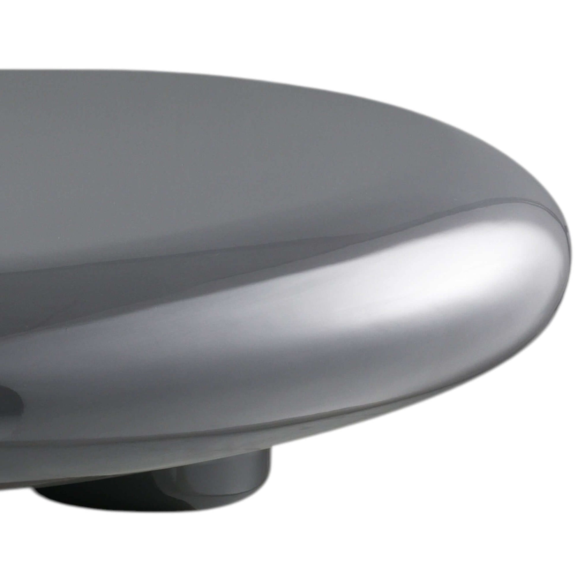 Charlene Gray High Gloss Coffee Table – 46” Contemporary Low Profile Table close-up of sleek gray tabletop finish