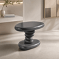 Charlene Gray High Gloss End Table 22"W with a contemporary design and smooth gray finish.