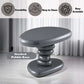 Charlene Gray High Gloss End Table 22"W with stacked pebble base and modern design features