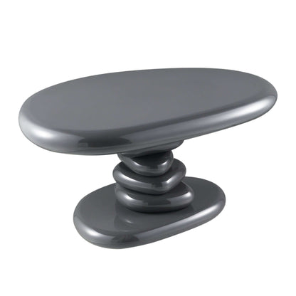 Charlene Gray High Gloss End Table with a sleek design and reflective gray finish, perfect for modern living spaces.