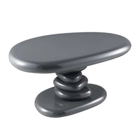 Charlene Gray High Gloss End Table with a sleek design and reflective gray finish, perfect for modern living spaces.