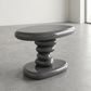 Charlene Gray High Gloss End Table 22"W showcasing a sleek, modern design with a shiny gray finish.
