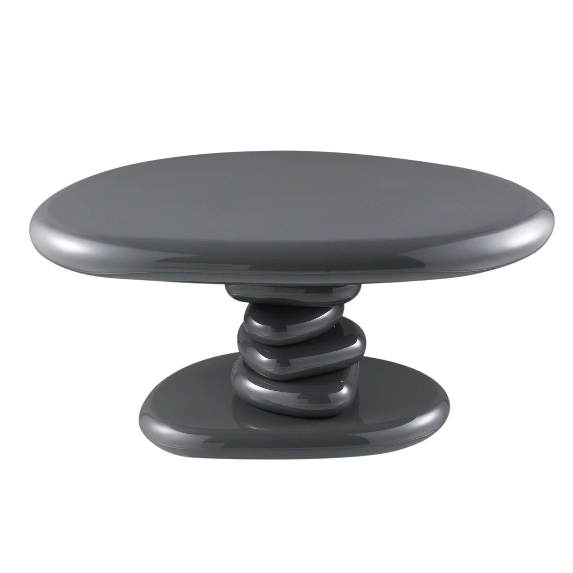 Charlene Gray High Gloss End Table with sleek gray finish and modern design.
