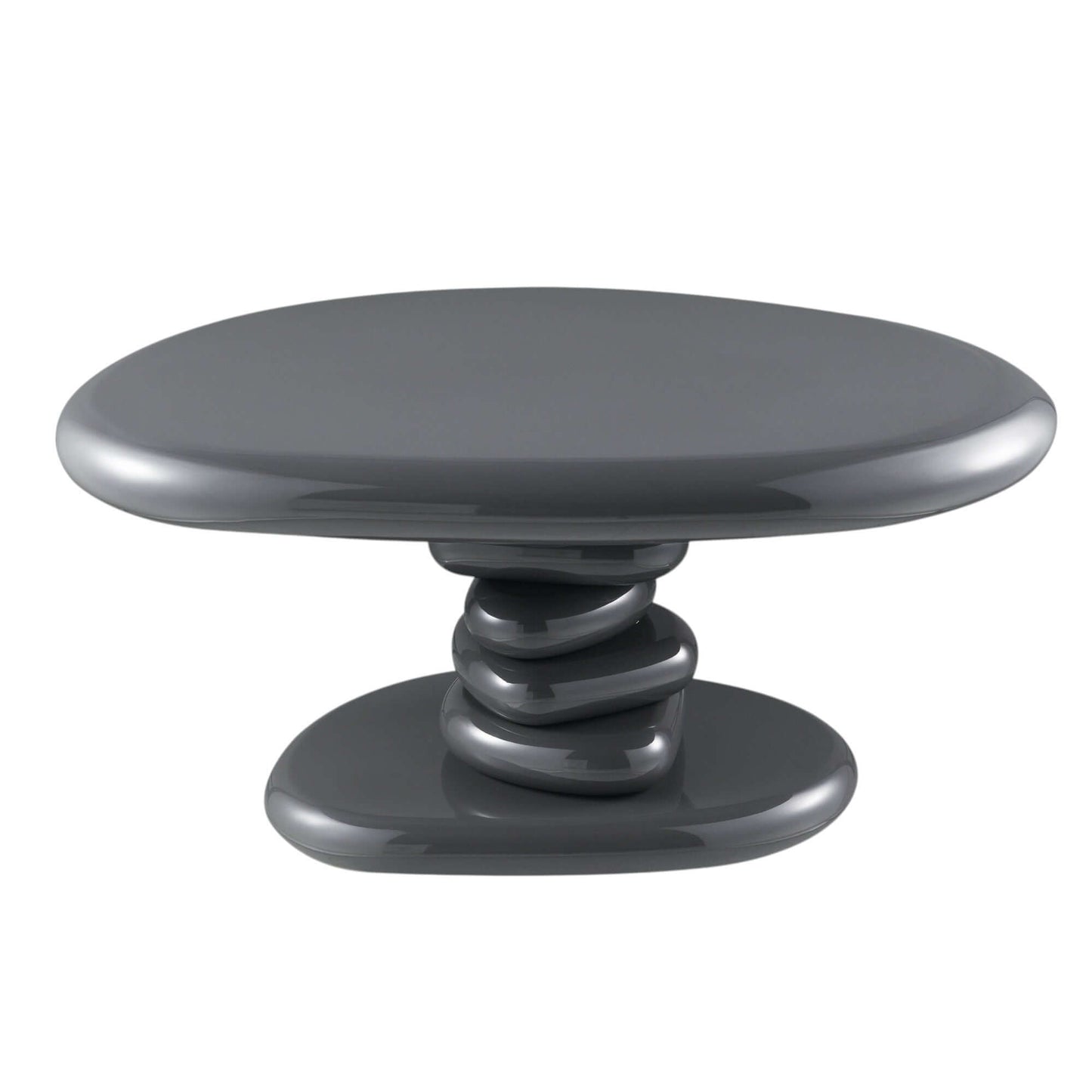 Charlene Gray High Gloss End Table with sleek gray finish and modern design.