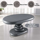 Charlene Gray High Gloss End Table showcasing modern design with stacked pebble base and easy to clean surface.