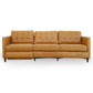 Christopher MCM Leather Power Reclining Sofa 93" – Mid-Century Modern Recliner Couch in warm vintage leather.