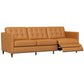 Christopher MCM Leather Power Reclining Sofa 93" – Mid-Century Modern Recliner Couch with power reclining feature.