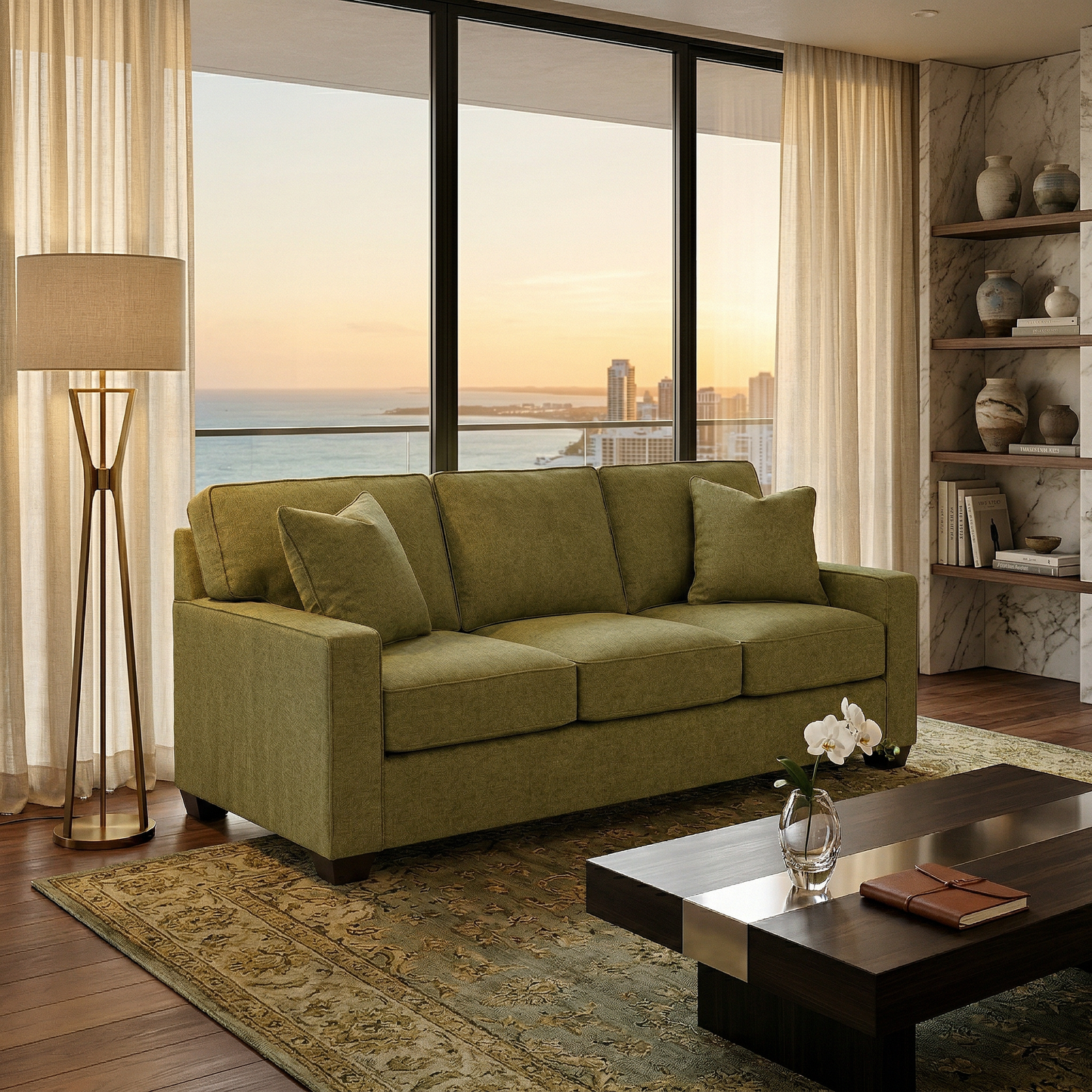 Clifford 2-Arm Sofa – Handcrafted in the USA, Custom Fabric Options – view 17