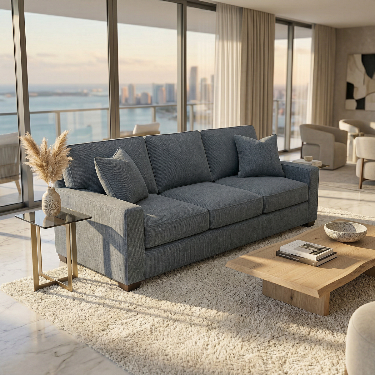 Clifford 2-Arm Sofa – Handcrafted in the USA, Custom Fabric Options – view 4