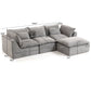 Cloud Oversized Modular Sectional Sofa with Ottoman – 102.3” Velvet Deep Seat Couch with dimensions.