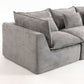 Cloud Oversized Modular Sectional Sofa with Ottoman – 102.3” Velvet Deep Seat Couch with plush cushions.