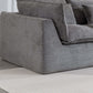 Cloud Oversized Modular Sectional Sofa with Ottoman – 102.3” Velvet Deep Seat Couch corner view on a light rug.