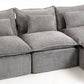 Cloud Oversized Modular Sectional Sofa with Ottoman – 102.3” Velvet Deep Seat Couch with soft plush cushions.