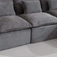 Cloud Oversized Modular Sectional Sofa with Ottoman – 102.3” Velvet Deep Seat Couch with plush cushions and cozy design.