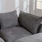Cloud Oversized Modular Sectional Sofa with Ottoman – 102.3” Velvet Deep Seat Couch in cozy grey upholstery.