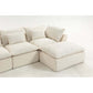 Cloud Oversized Modular Sectional Sofa with Ottoman – 102.3” Velvet Deep Seat Couch with plush cushions.