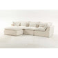 Cloud Oversized Modular Sectional Sofa with Ottoman – 102.3” Velvet Deep Seat Couch in a cozy neutral design.
