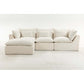 Cloud Oversized Modular Sectional Sofa with Ottoman – 102.3” Velvet Deep Seat Couch in a cozy, inviting design.