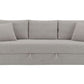 Connie Beige Boucle Sleeper Sectional Sofa – 89” Pull-Out Sofa Bed with Pillows in cozy boucle fabric.