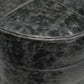 Connor Distressed Black Leather Pouf – 18" Round Genuine Leather Ottoman – view 3