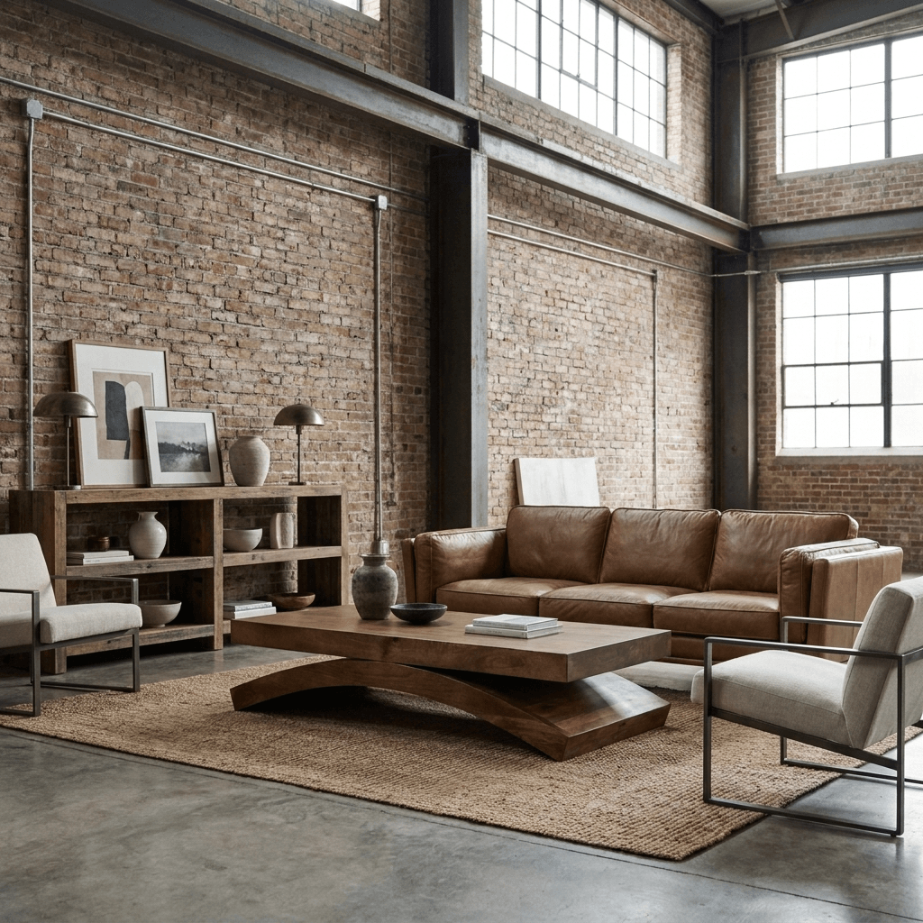 55" Solid Wood Coffee Table | Contemporary Mango Wood Coffee Table