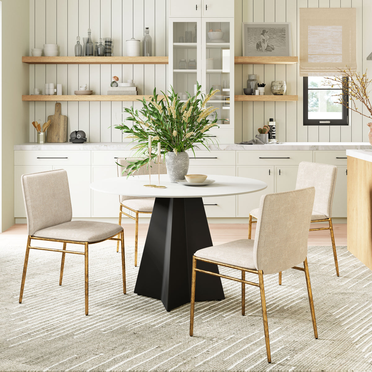 Izar White Dining Table