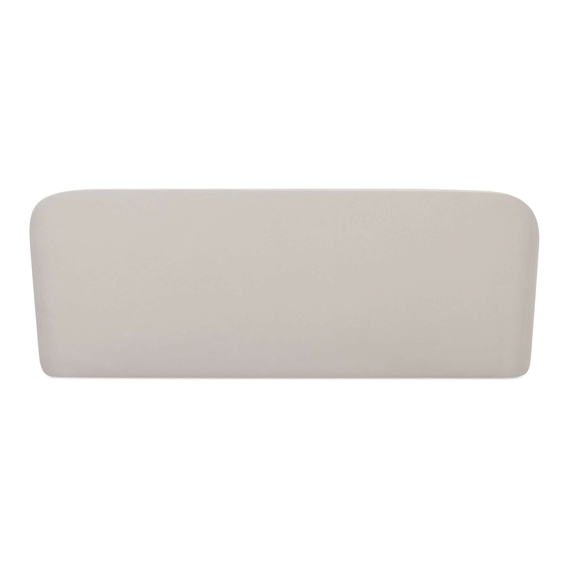 Rialto White Performance Fabric Sofa with Curved Back & Toss Cushions | Modern Sofa backrest detail