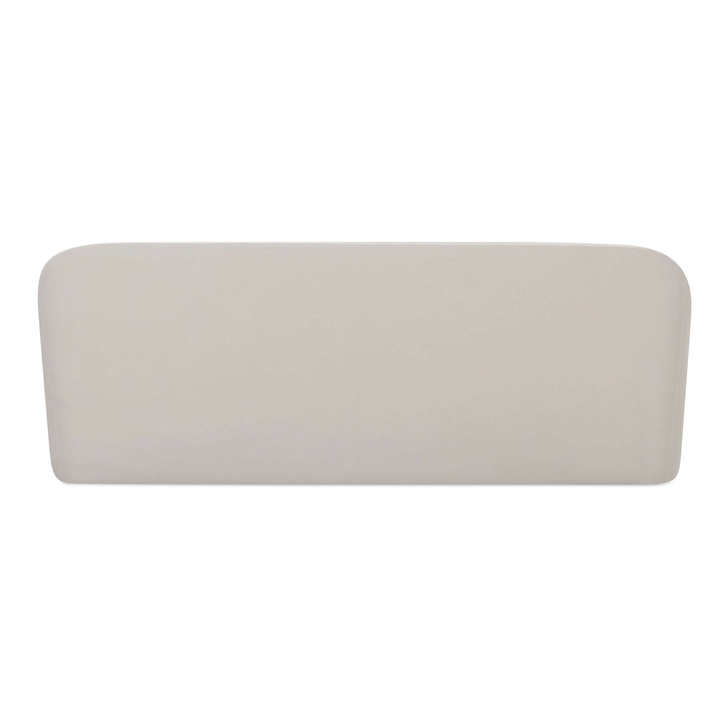 Rialto White Performance Fabric Sofa with Curved Back & Toss Cushions | Modern Sofa backrest detail