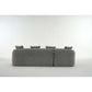 Boneless Modular Chenille Sectional Sofa – 99” Curved Chaise Compression Couch (White) in modern grey design with plush pillows.