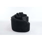 Curved Compression Foam Sectional Sofa – 110” Modular Chenille Couch (Sleeper Style) in black with plush upholstery.
