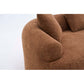 Curved Compression Foam Sectional Sofa – 110” Modular Chenille Couch (Sleeper Style) close-up view of plush upholstery.