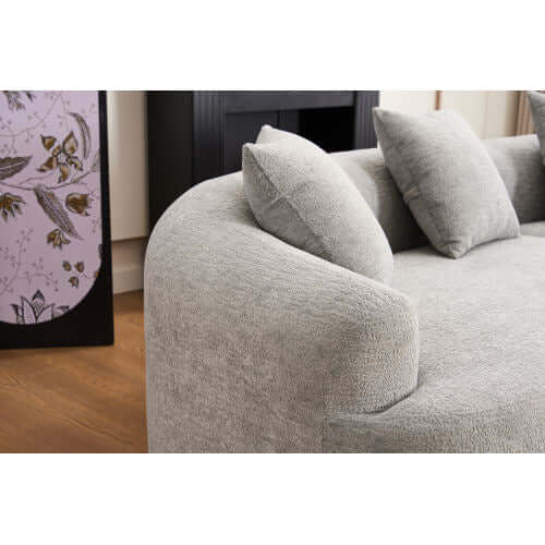 Curved Compression Foam Sectional Sofa