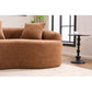 Curved Compression Foam Sectional Sofa – 110” Modular Chenille Couch (Sleeper Style) featuring plush upholstery.