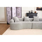 Curved Compression Foam Sectional Sofa – 110” Modular Chenille Couch (Sleeper Style) with soft cushions and modern design.