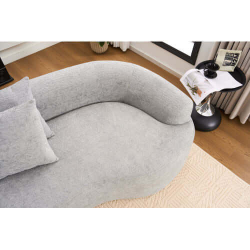 Curved Compression Foam Sectional Sofa