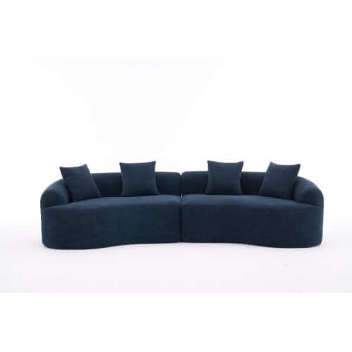 Curved Compression Foam Sectional Sofa